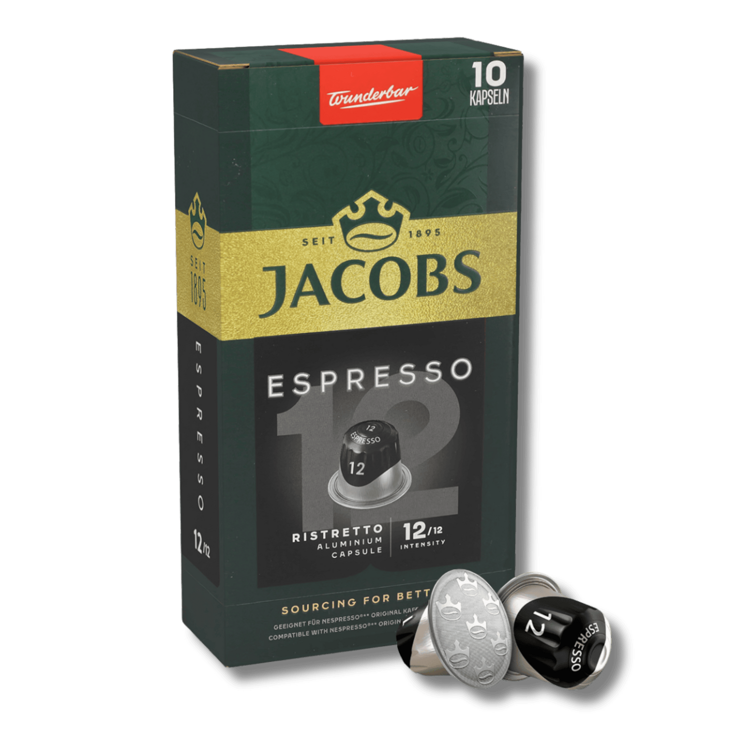 קפסולות קפה ג'ייקובס ריסטרטו עוצמה 12