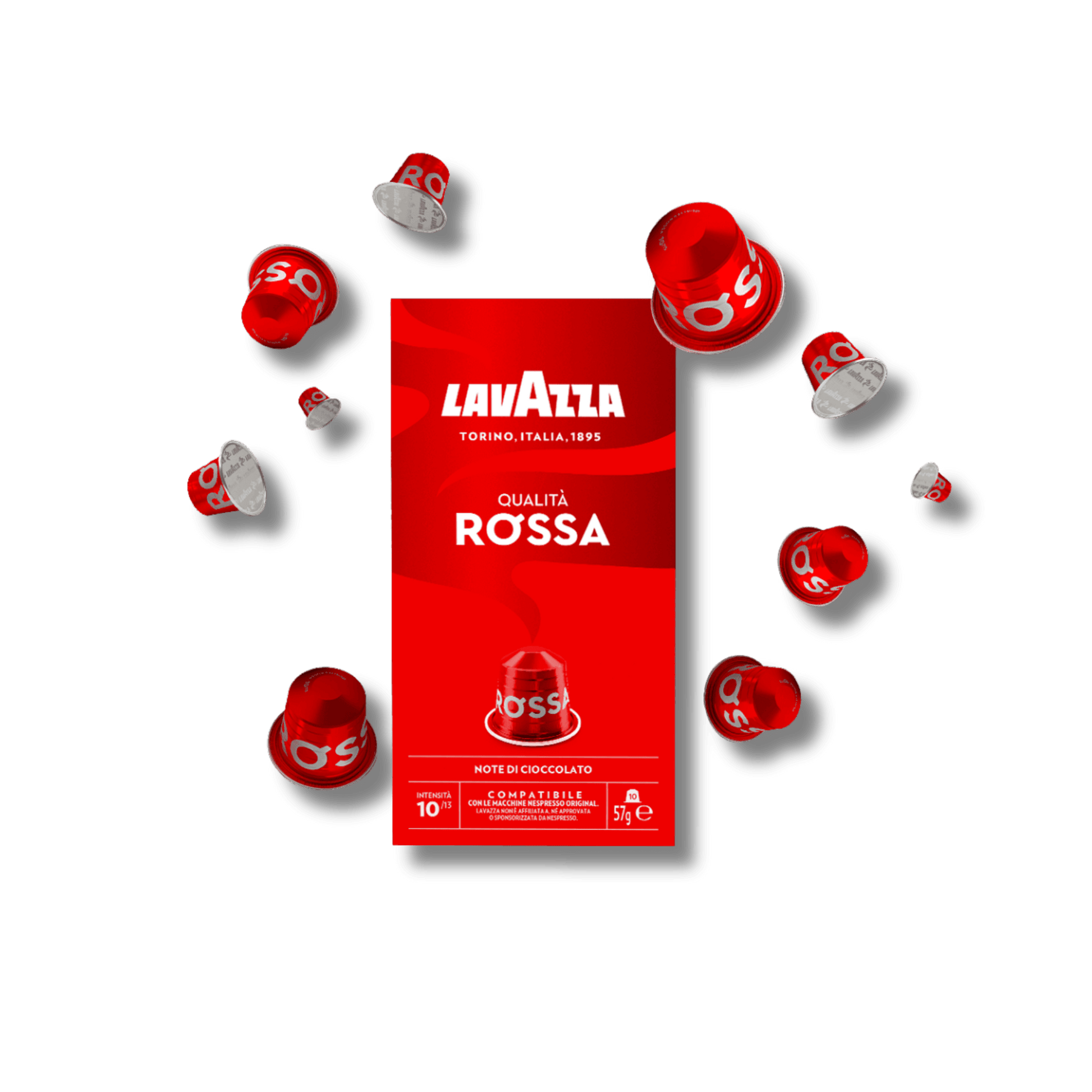 קפסולות קפה לוואצה רוססא תואם נספרסו