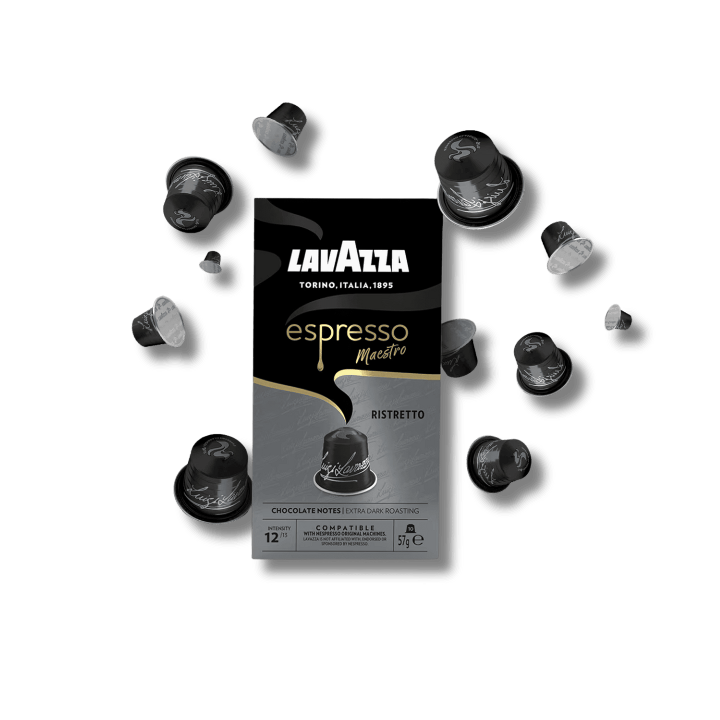 קפסולות קפה לוואצה ריסטרטו תואם נספרסו