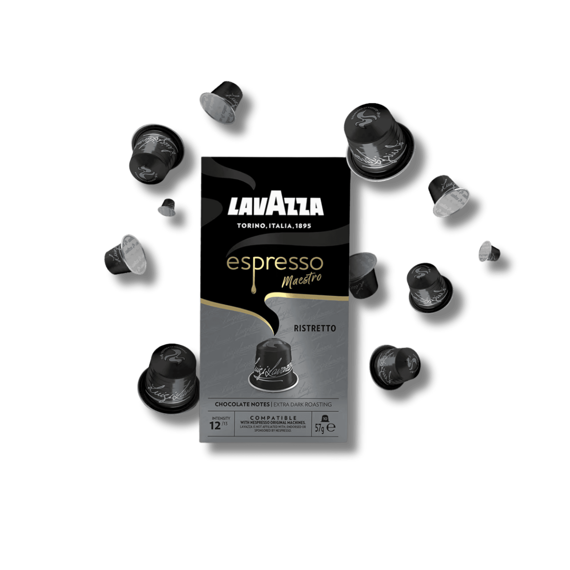 קפסולות קפה לוואצה ריסטרטו תואם נספרסו