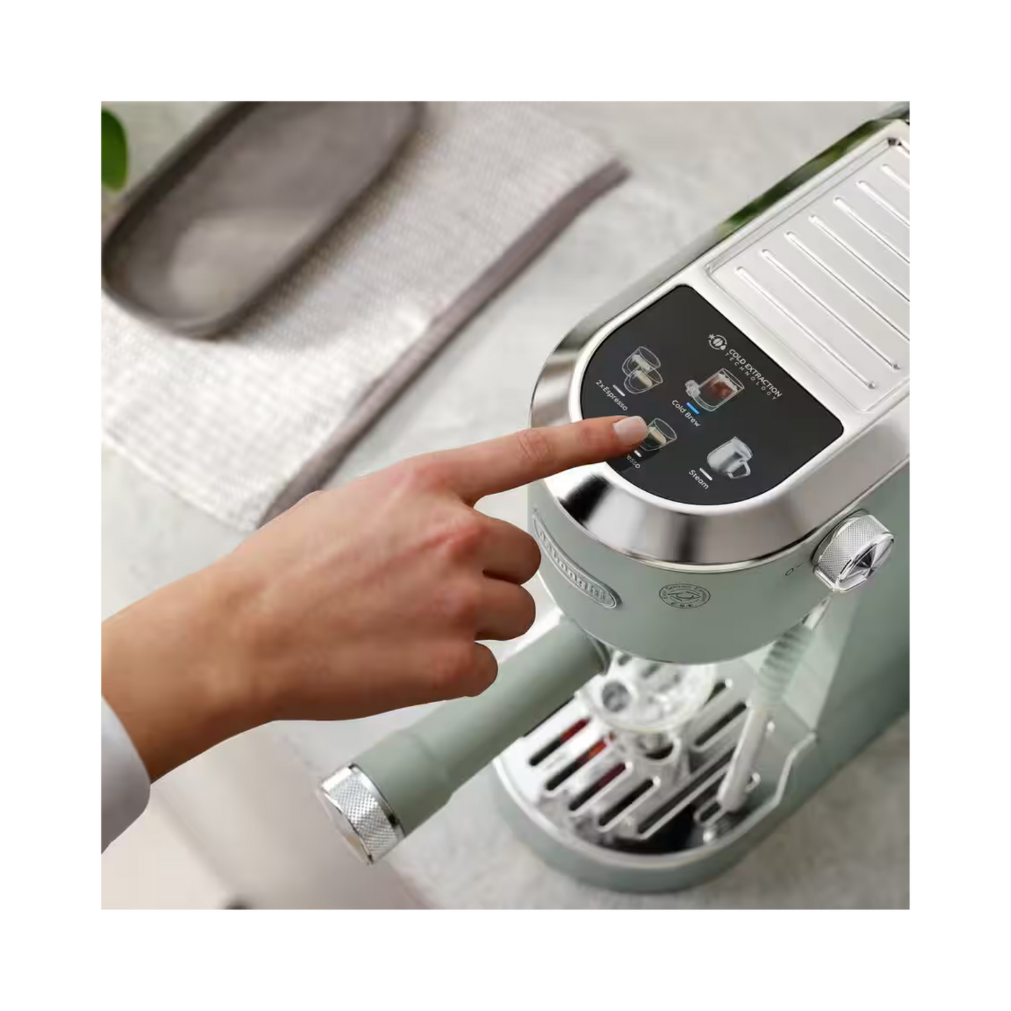 מכונת קפה אספרסו ידנית דה לונגי DeLonghi Dedica Duo דגם EC890.GR