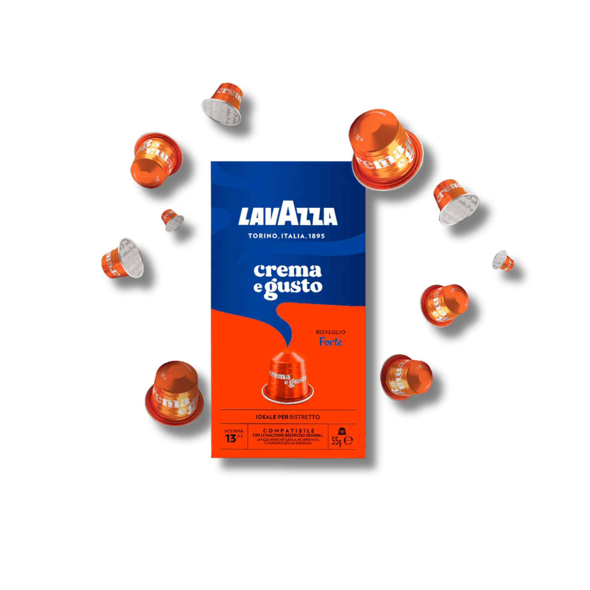 קפסולות קפה לוואצה גוסטו פורטה תואם נספרסו