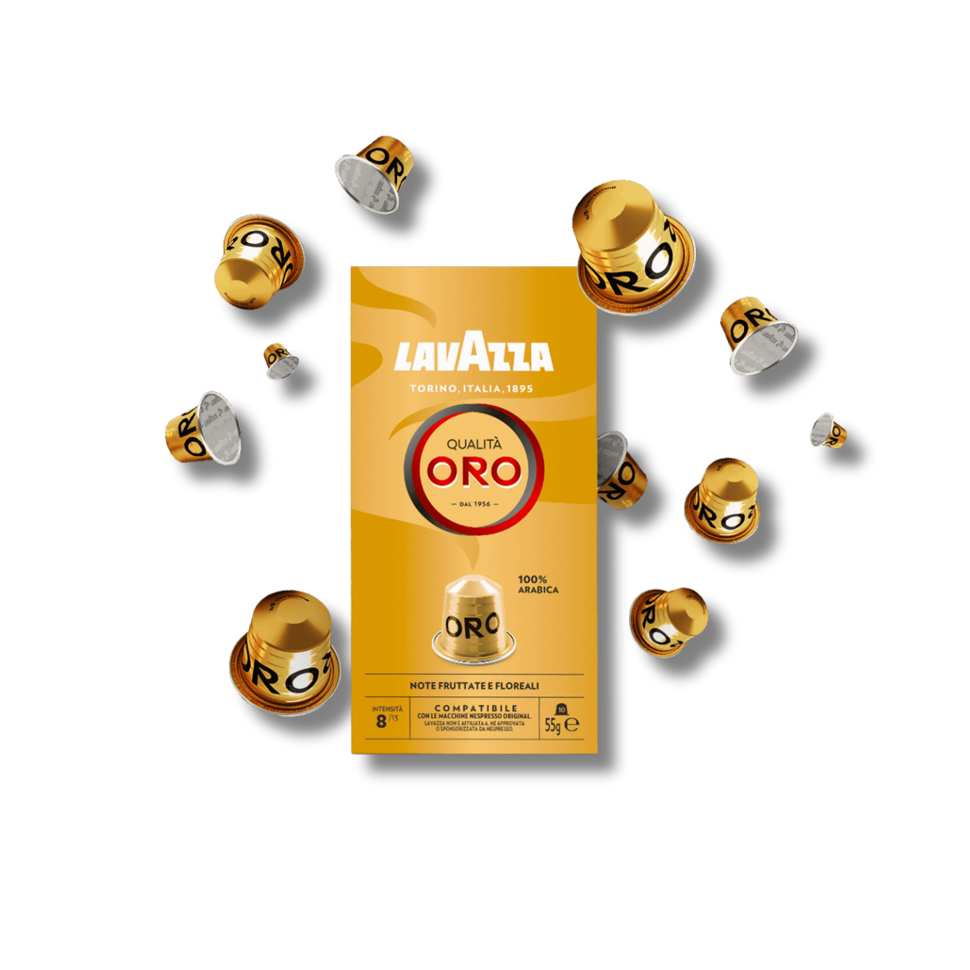 קפסולות קפה לוואצה אורו תואם נספרסו